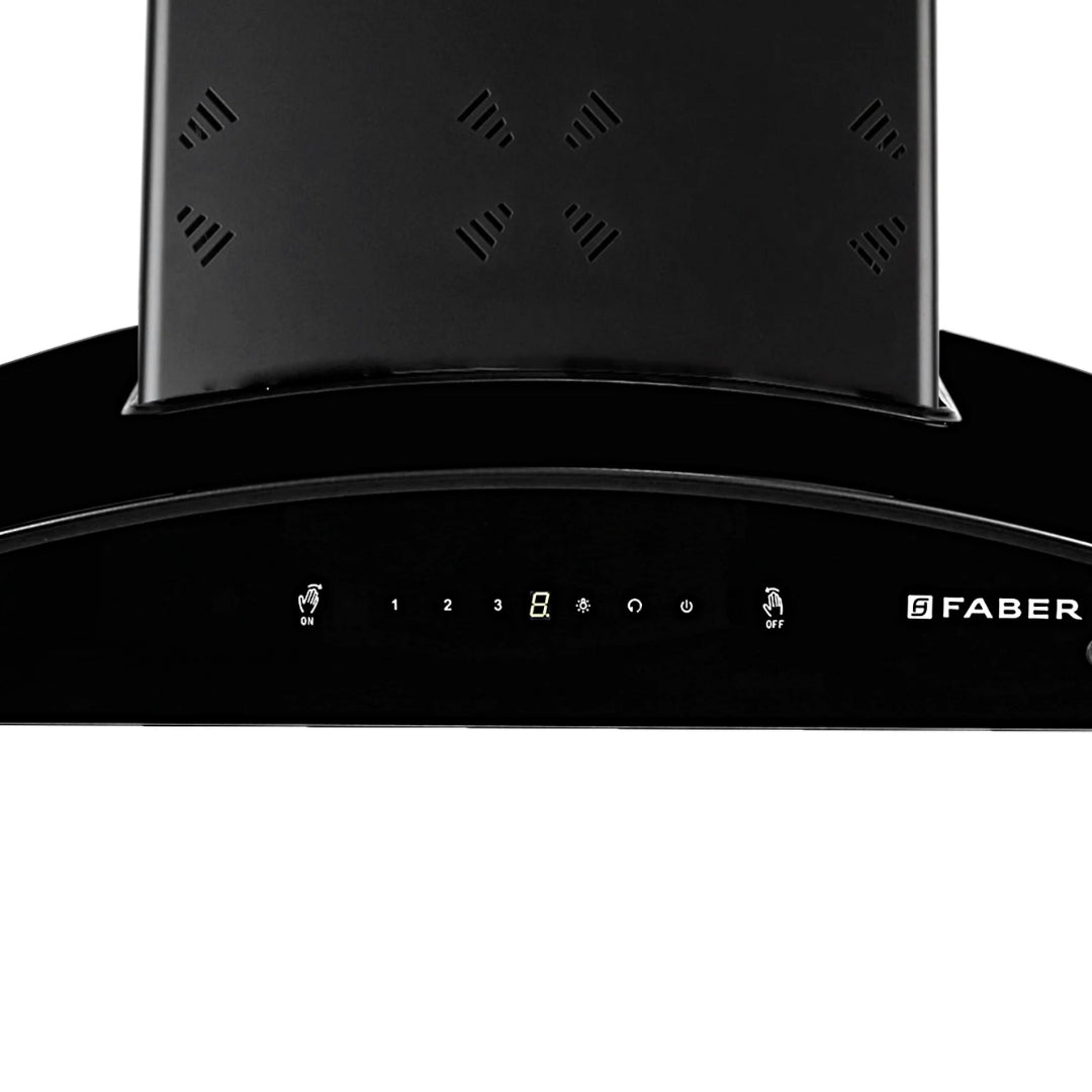 Faber 90 cm Wall Mounted Chimney HOOD ELLORA 3D IN HC SC FL BK 90