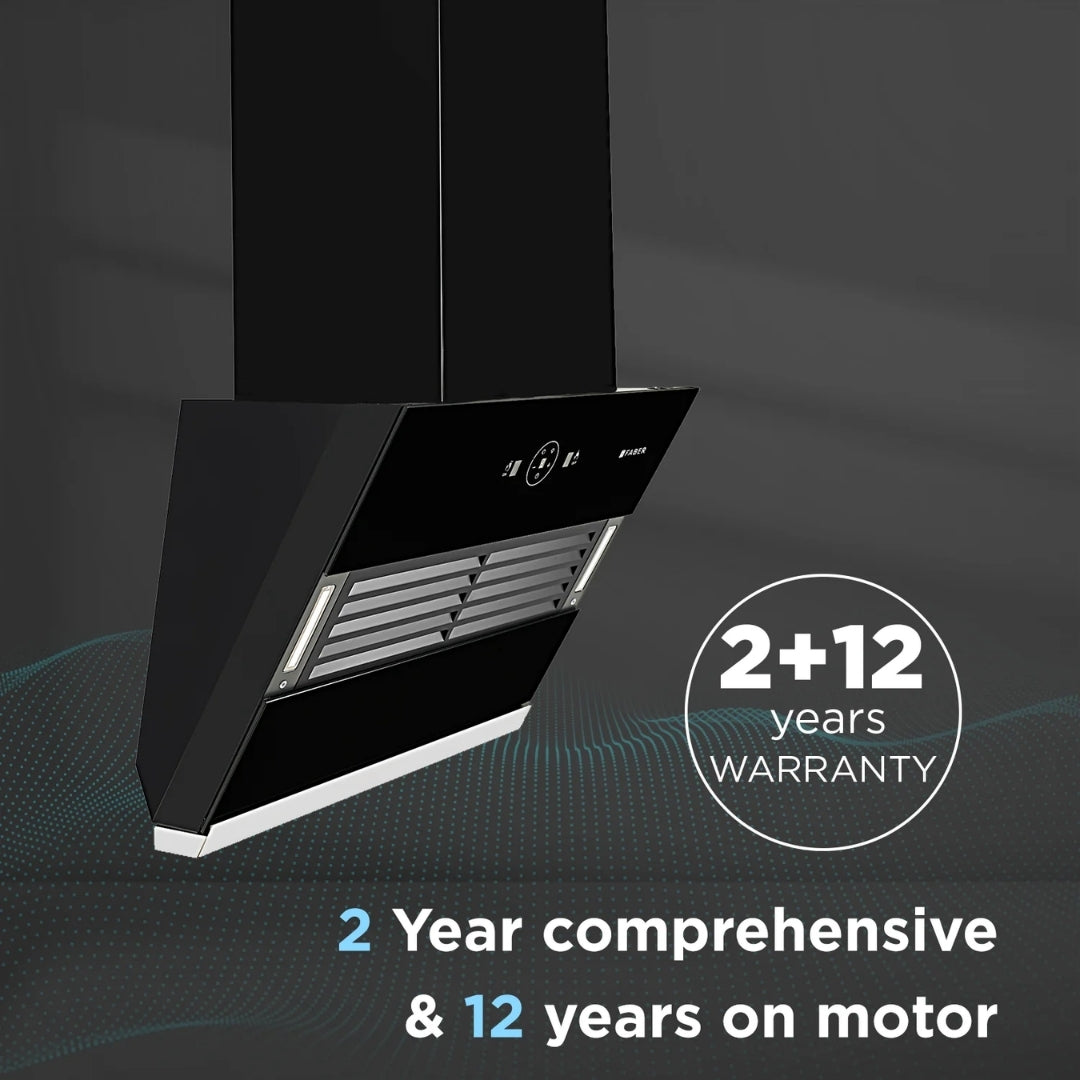 Faber 75 cm Wall Mounted Chimney HOOD VERTIGO FL SC AC BK 75