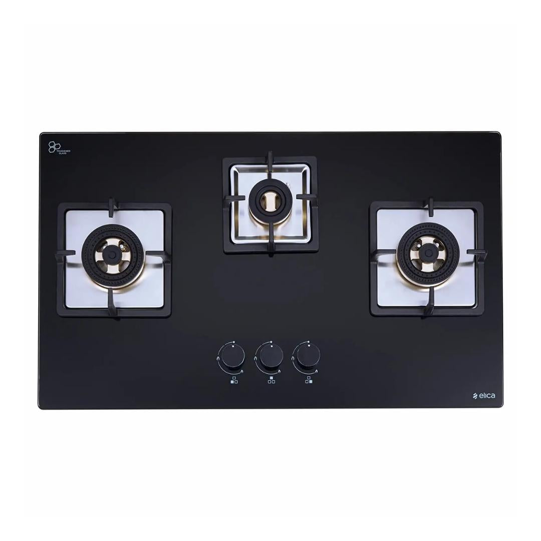 Elica 75 cm 3 Burner Hob Direct Flame Series IND FLEXI FB 375 DX DFS