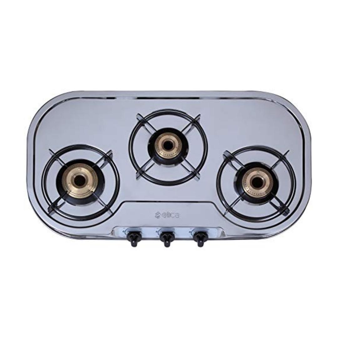 Elica 73 cm 3 Burner Cooktop INOX (STAINLESS STEEL) SERIES INOX 753 SS