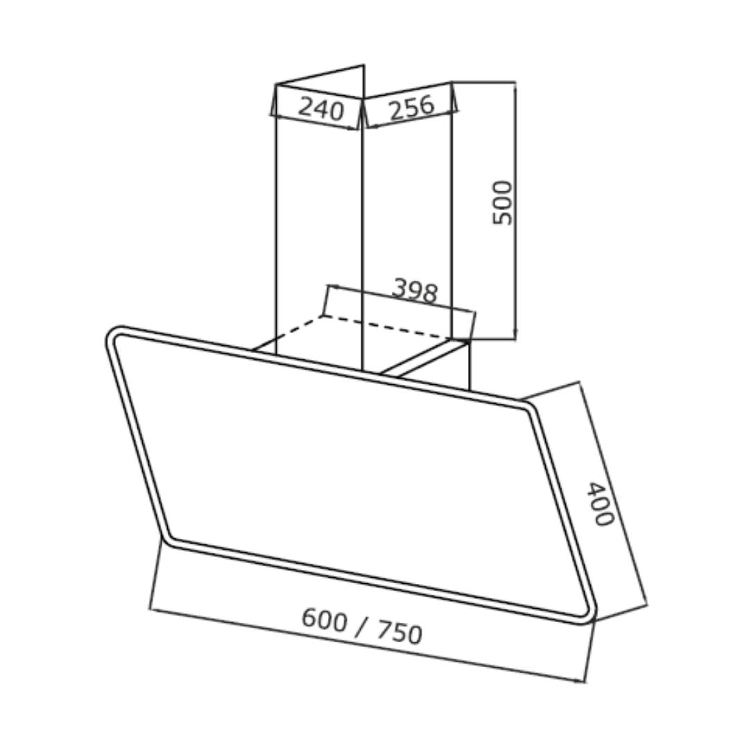 Elica 60 cm Wall Mounted Chimney Ismart Series ISMART KITTY LTW 60 NERO