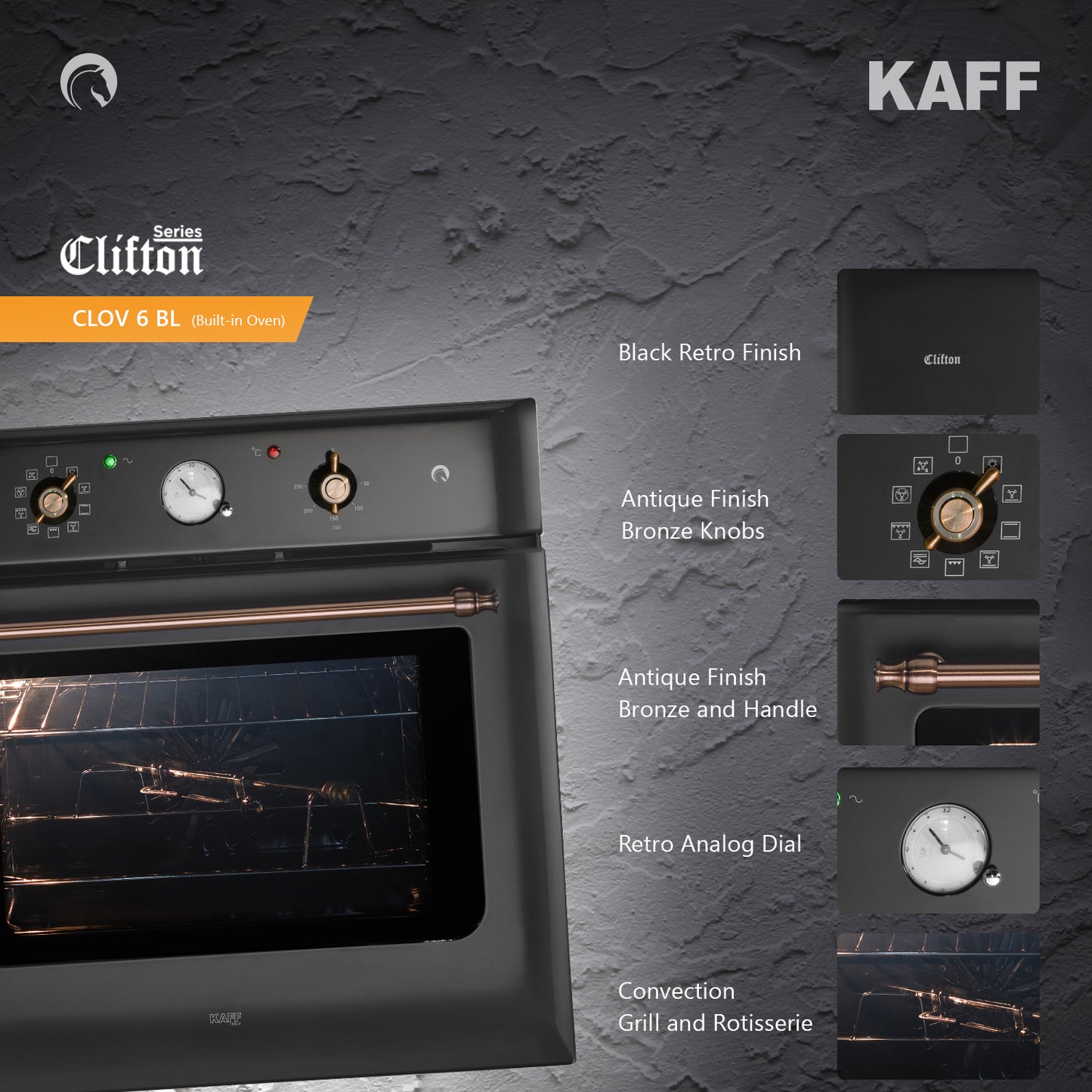 Kaff Built In Oven CLOV6 BL