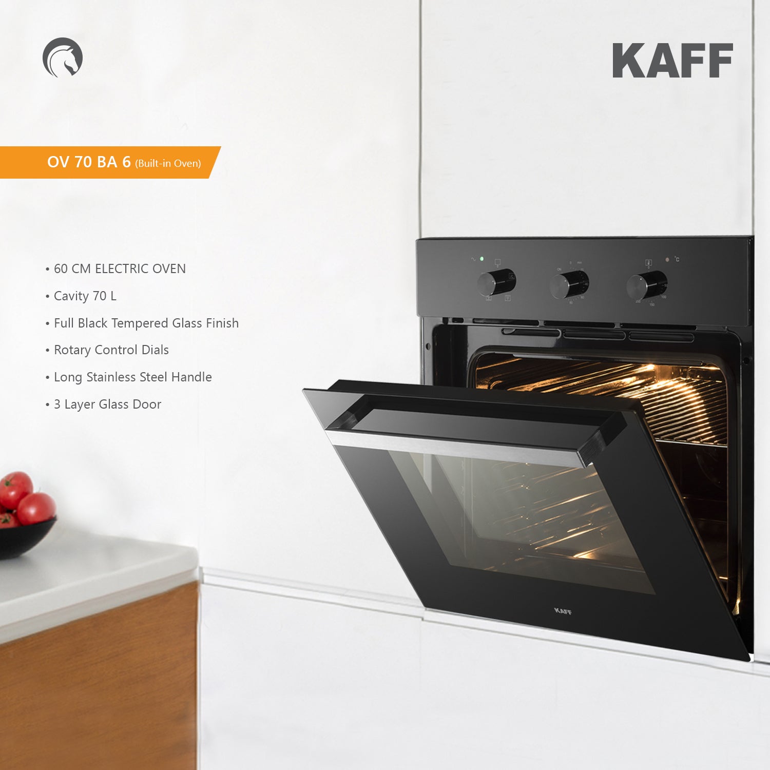 Kaff Built In Oven KOV 70 BA6 + Kaff Built-In Microwave KMW 5PJ BLK