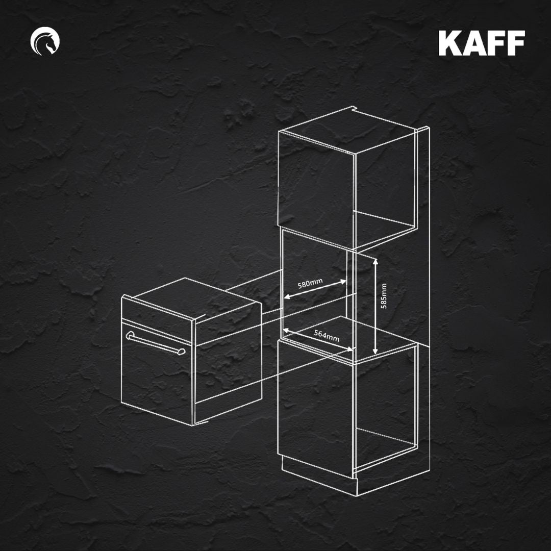 Kaff Built In Oven KOV 70 BA6 + Kaff Built-In Microwave KMW 5PJ BLK