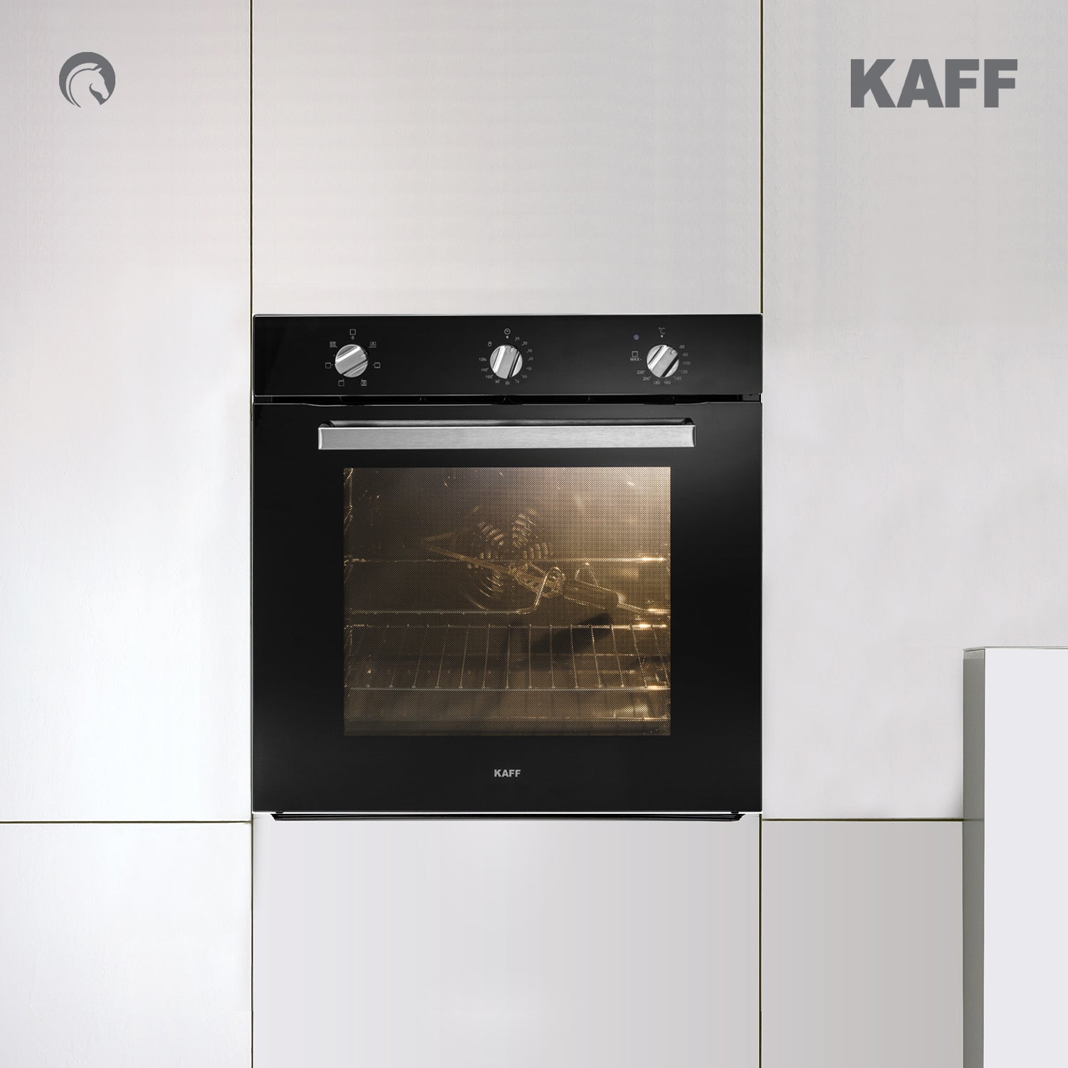 Kaff Built In Oven KOV 73 MRFT + Kaff Built-In Microwave KMW HN 6 BLK