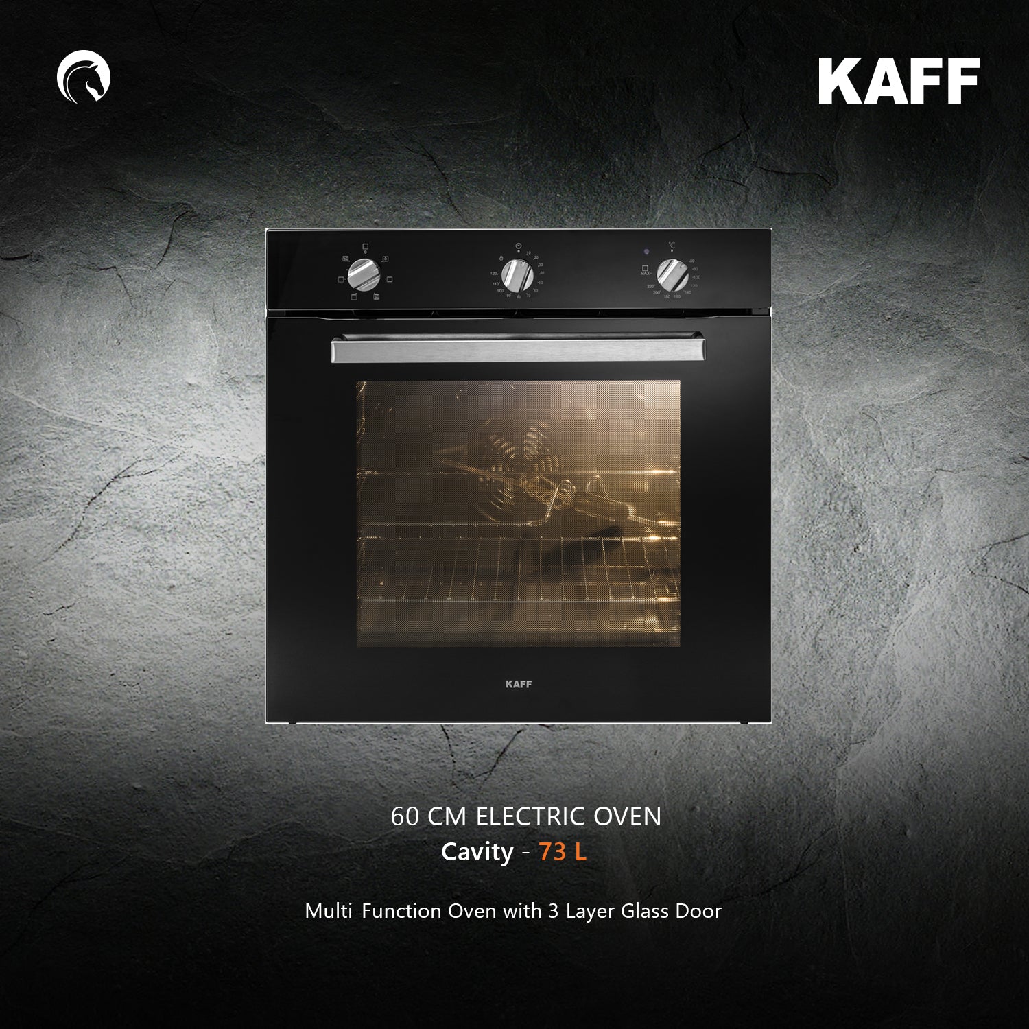 Kaff Built In Oven KOV 73 MRFT + Kaff Built-In Microwave KMW HN 6 BLK