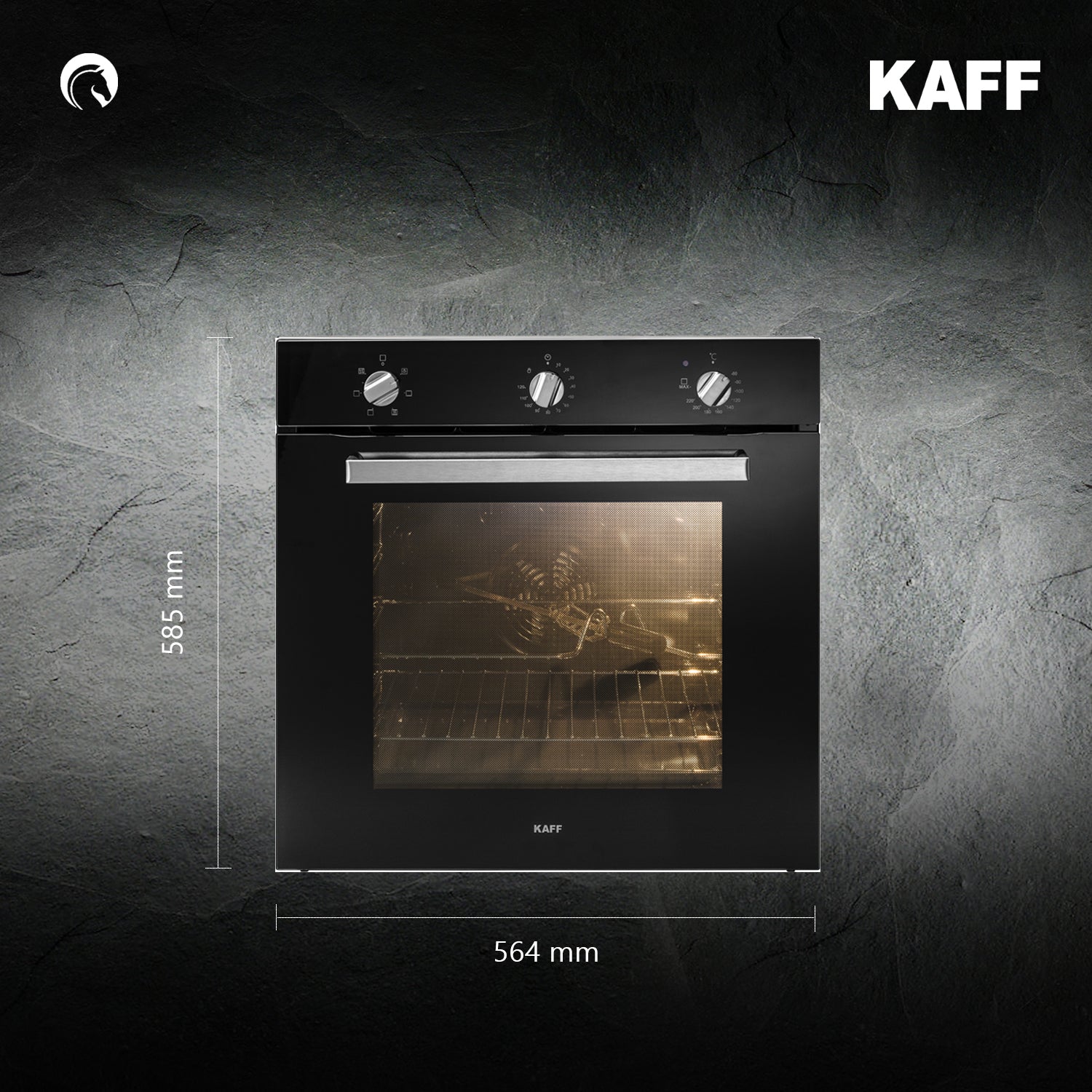 Kaff Built In Oven KOV 73 MRFT + Kaff Built-In Microwave KMW HN 6 BLK