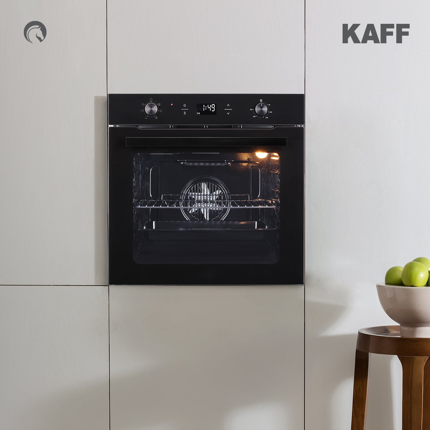 Kaff Built In Oven OV 81 GIKF + Kaff Built-In Microwave KMW HN 6 BLK