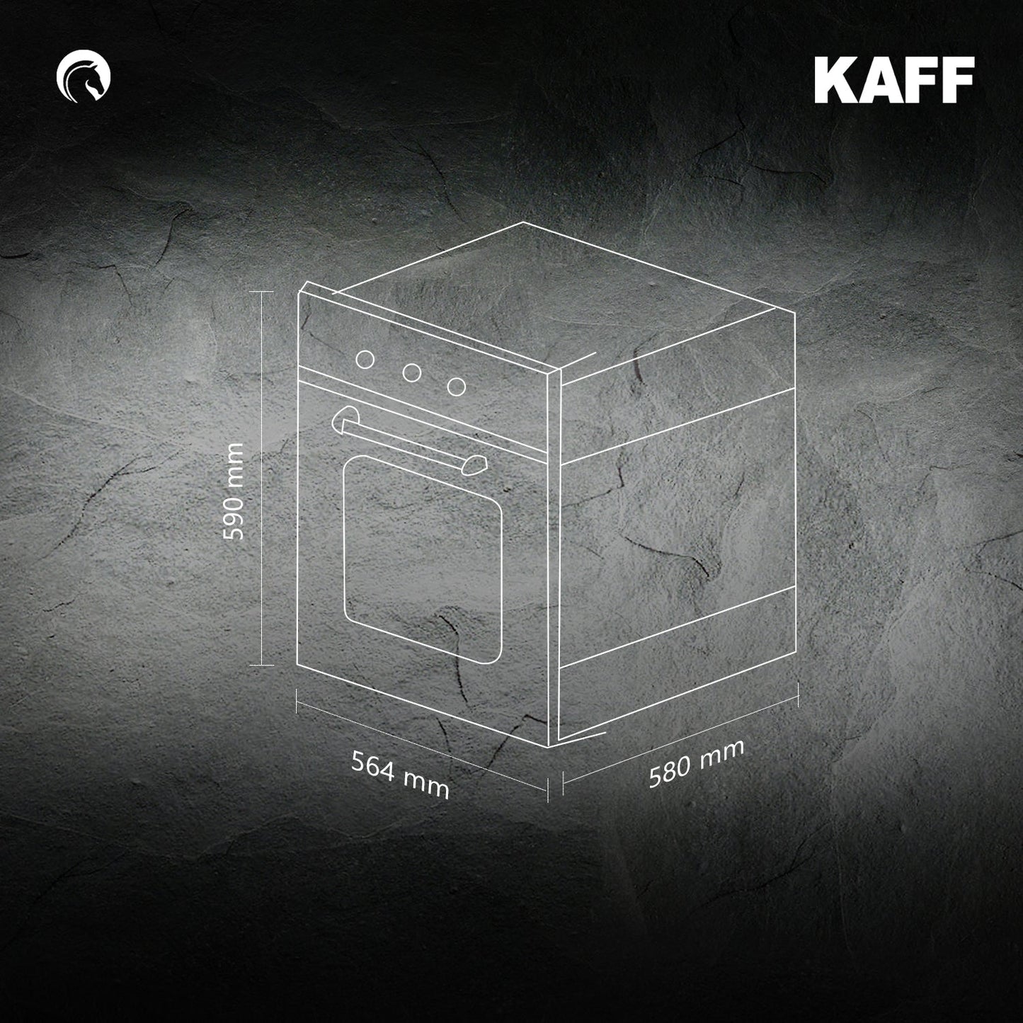 Kaff Built In Oven OV 81 GIKF + Kaff Built-In Microwave KMW HN 6 BLK