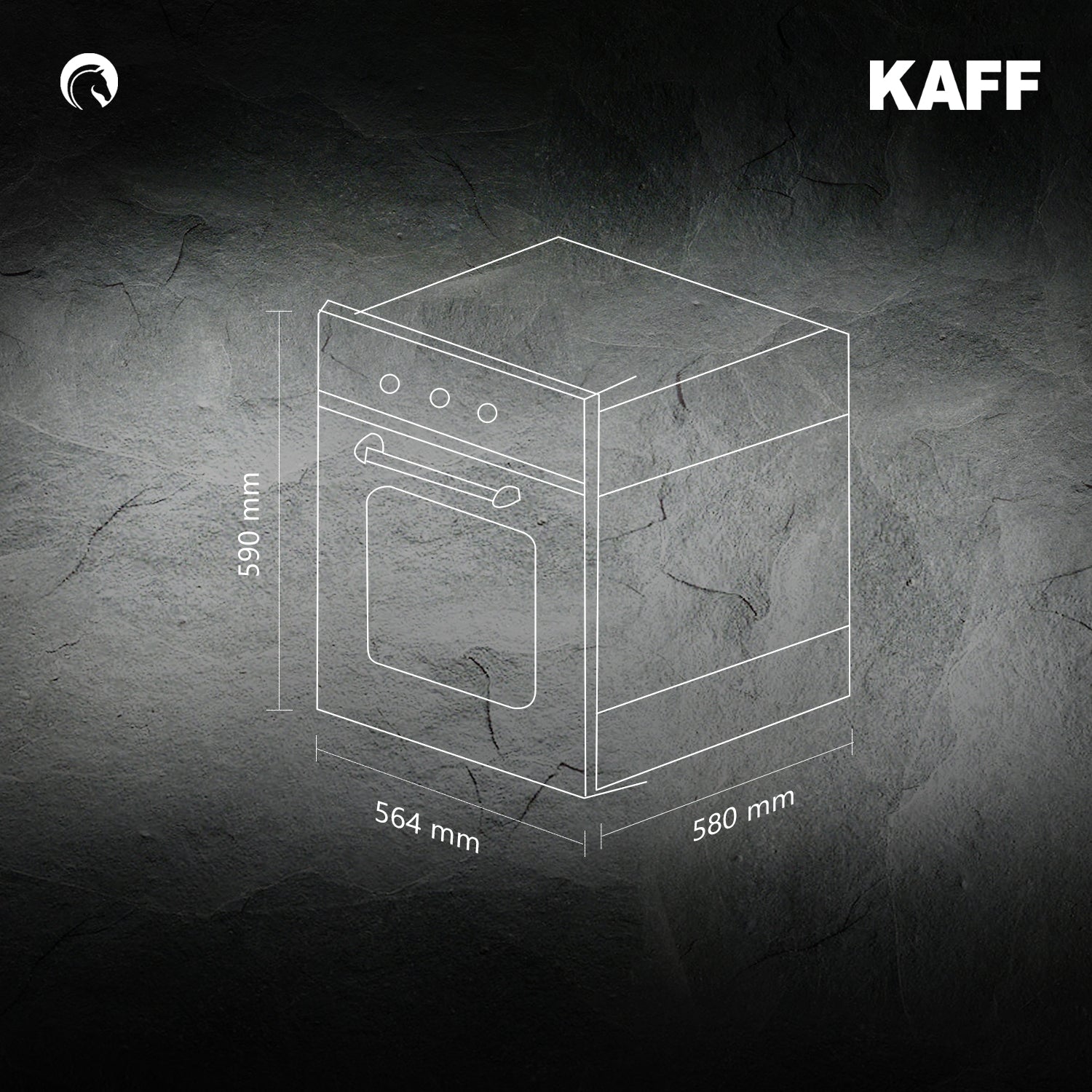 Kaff Built In Oven OV 81 GIKF + Kaff Built-In Microwave KMW HN 6 BLK