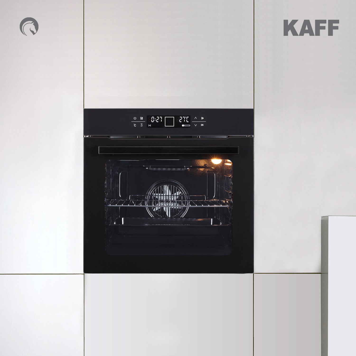 Kaff Built In Oven OV 81TC BL + Kaff Built-In Microwave KMW HN 6 BLK