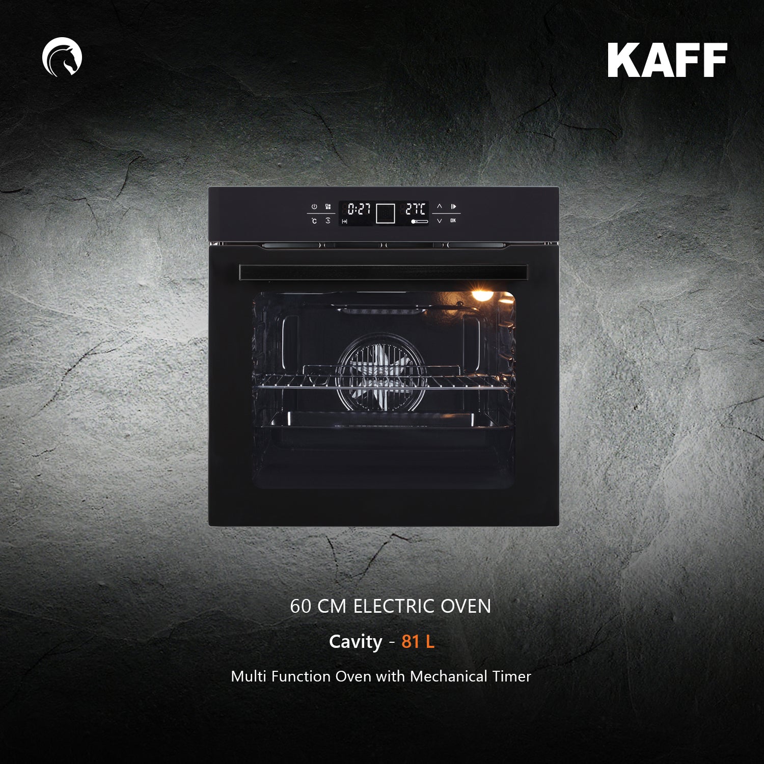 Kaff Built In Oven OV 81TC BL + Kaff Built-In Microwave KMW HN 6 BLK