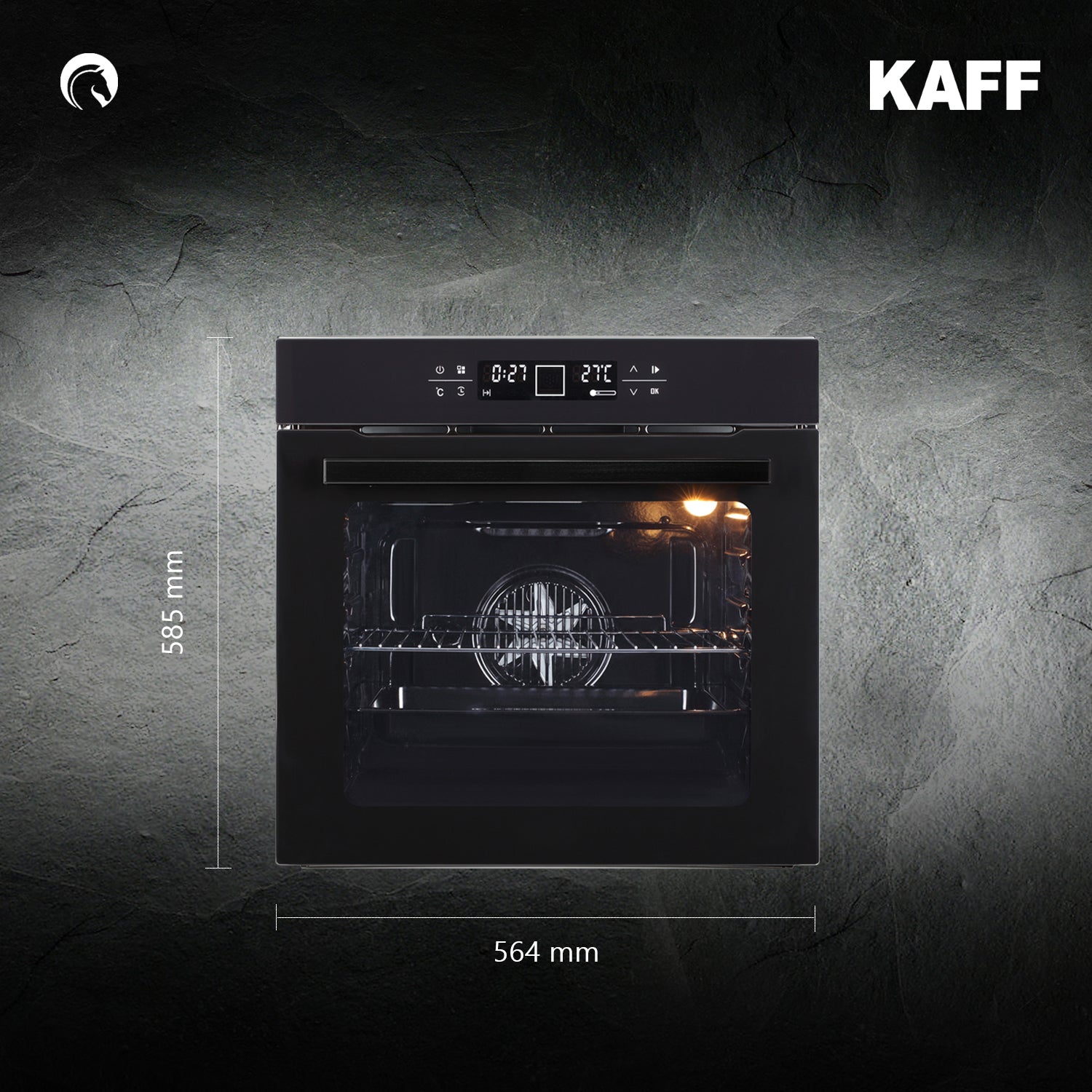 Kaff Built In Oven OV 81TC BL + Kaff Built-In Microwave KMW HN 6 BLK