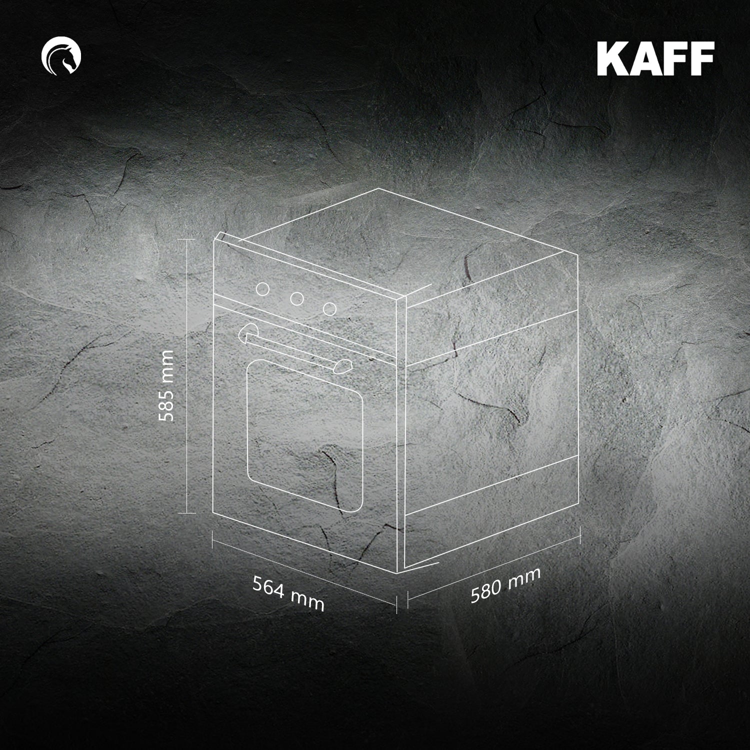 Kaff Built In Oven OV 81TC BL + Kaff Built-In Microwave KMW HN 6 BLK