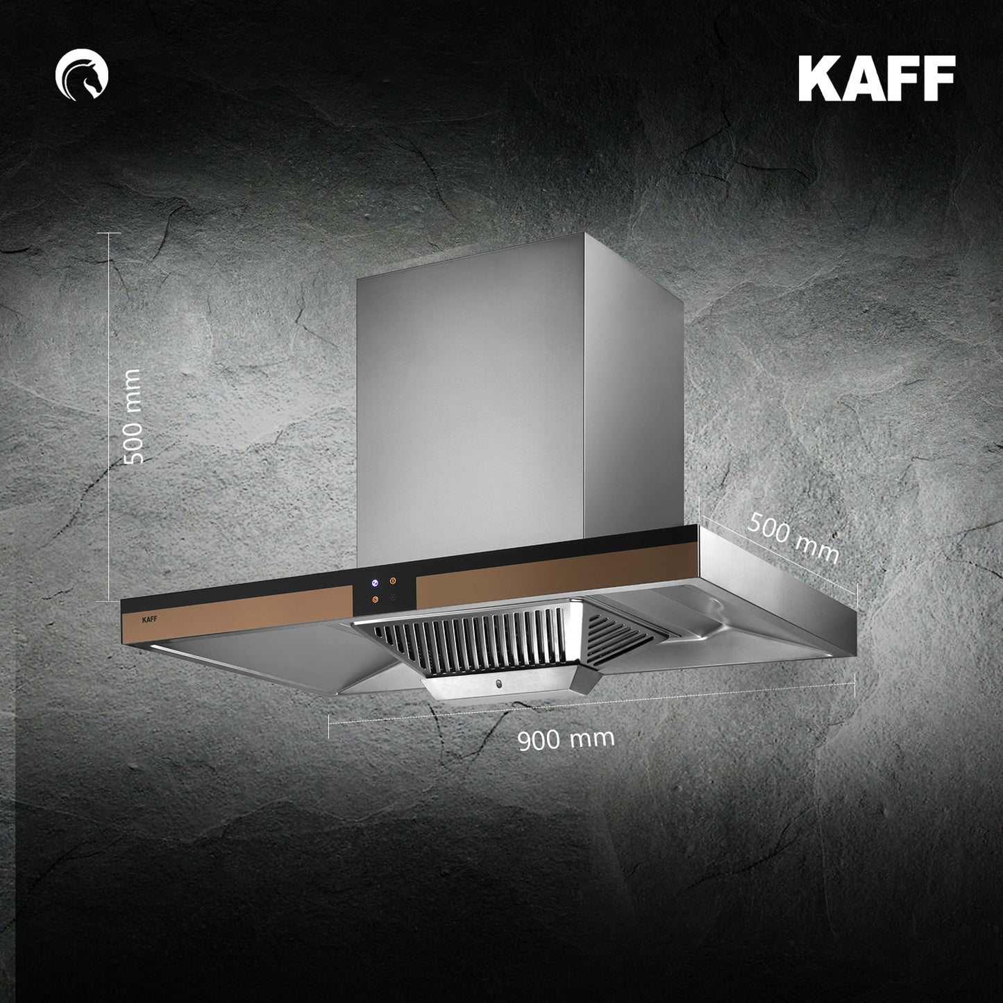 Kaff 90 cm Wall Mounted Chimney Filterless Series VIOLA DHC 90