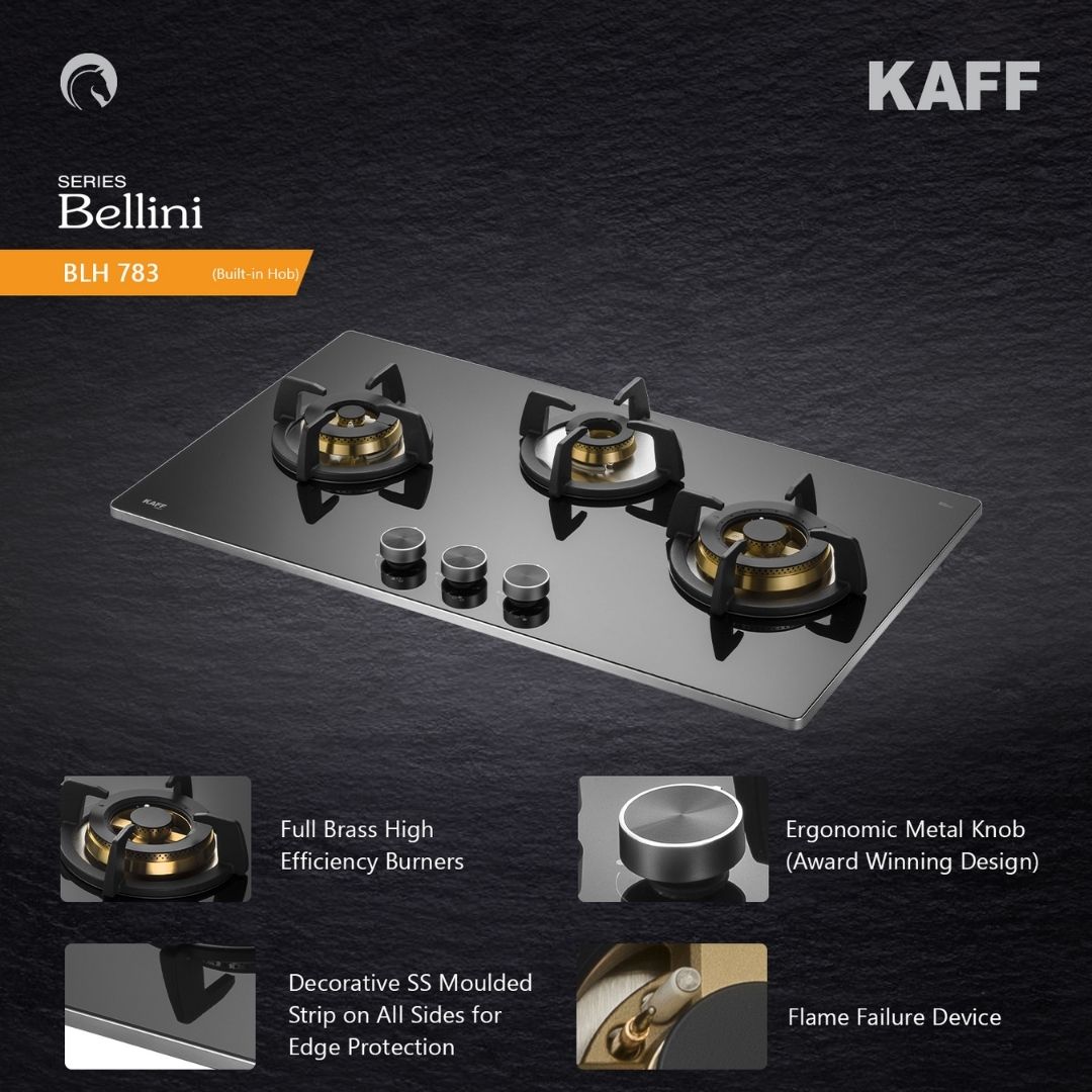 Kaff 78 cm 3 Burner Hob Bellini BLH 783X