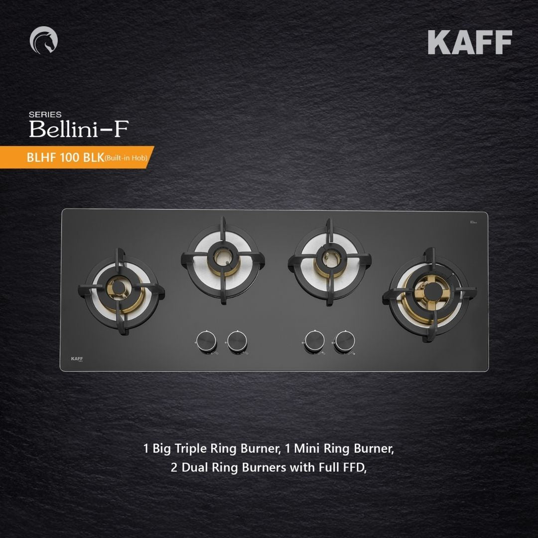 Kaff 100 cm 4 Burner Hob Bellini F BLHF 100X BLACK