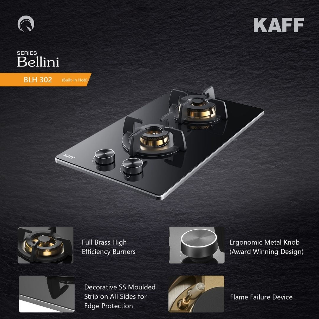 Kaff 30 cm 2 Burner Hob Bellini F BLHF 302X