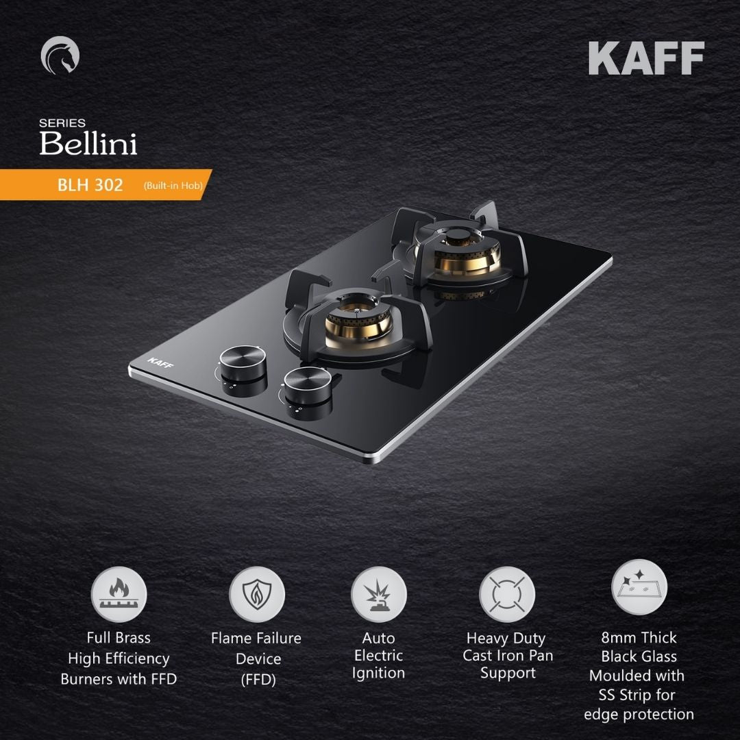 Kaff 30 cm 2 Burner Hob Bellini F BLHF 302X
