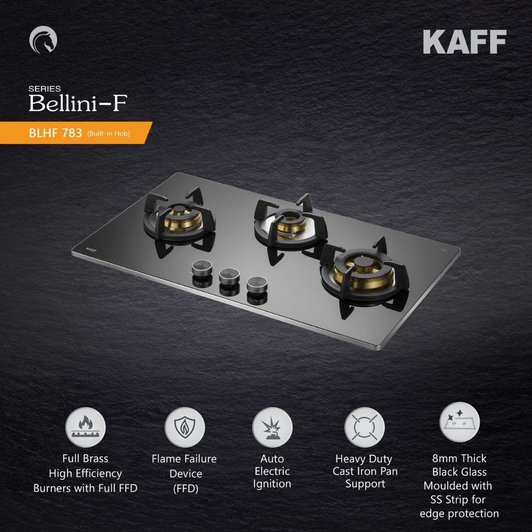 Kaff 78 cm 3 Burner Hob Bellini F BLHF 783