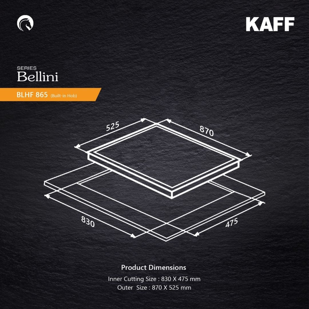 Kaff 86 cm 5 Burner Hob Bellini F BLHF 865X