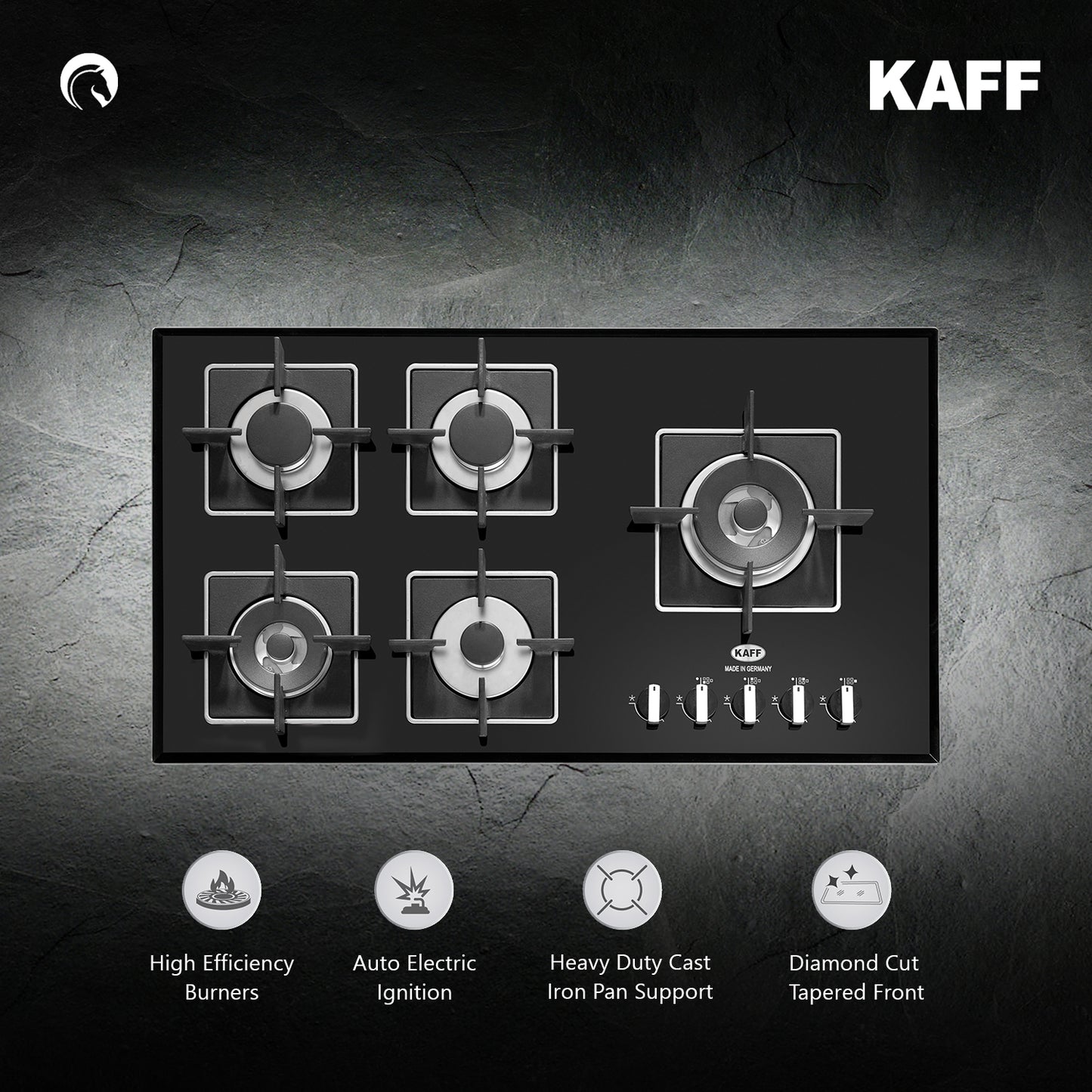 Kaff 90 cm 5 Burner Hob Collection Range KHNY 90 2TR
