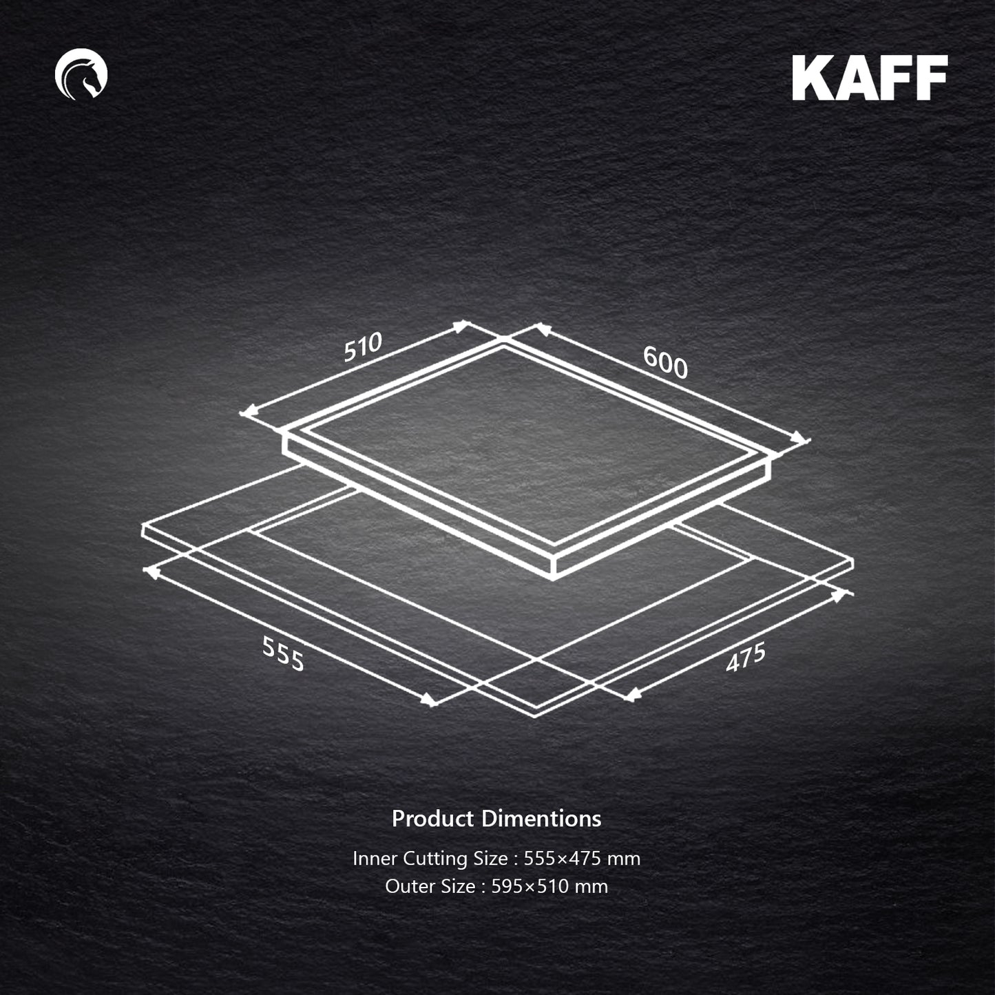 Kaff 60 cm 4 Burner Hob Essential Range NE 4B 60 SSX