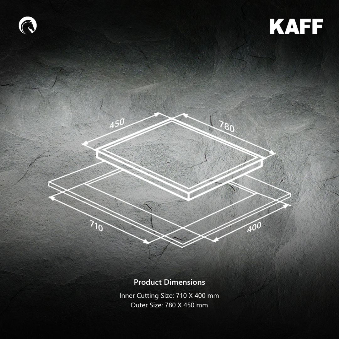 Kaff 78 cm 3 Burner Hob FBB FBB 783