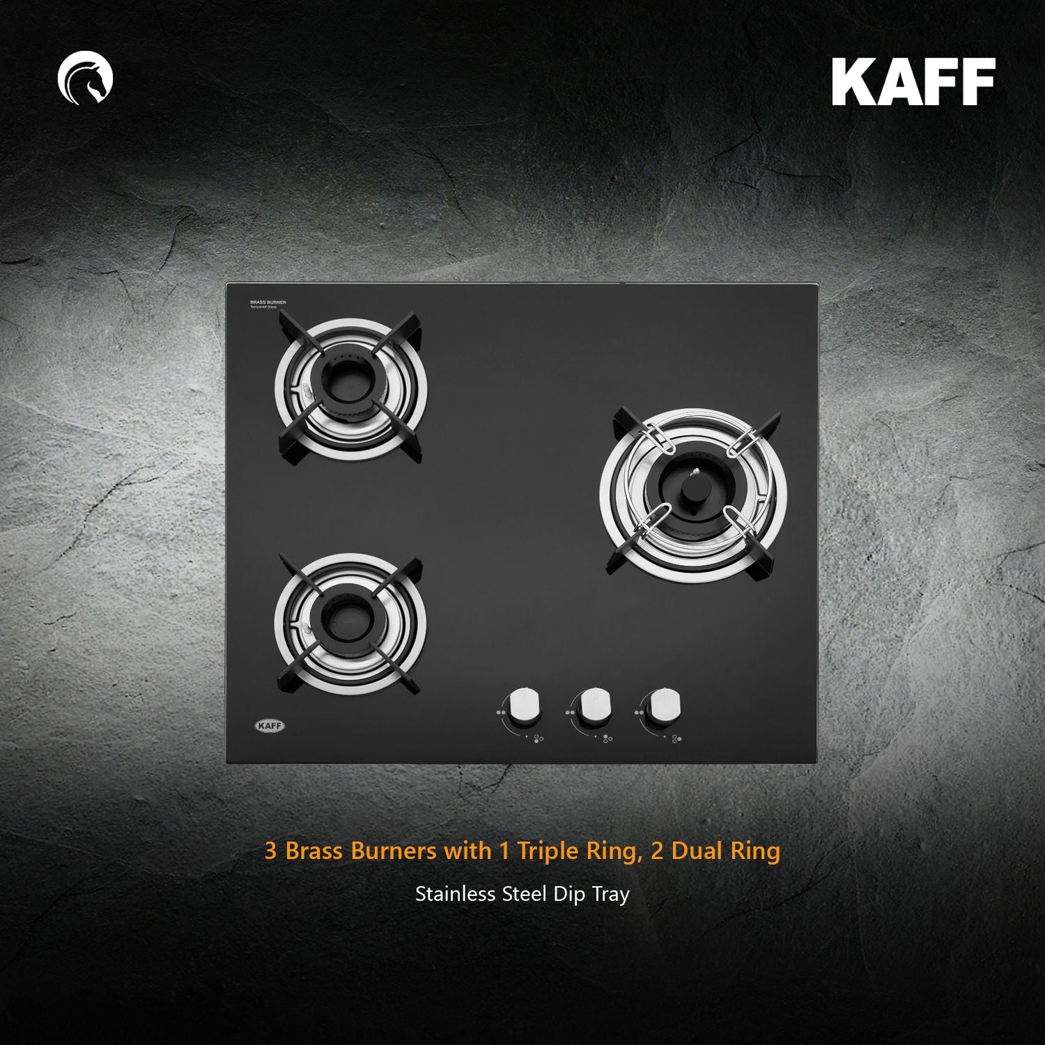 Kaff 60 cm 3 Burner Hob HBR HBR 603B