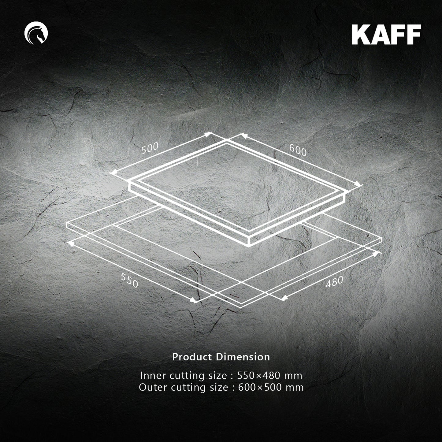 Kaff 60 cm 3 Burner Hob HBR HBR 603B