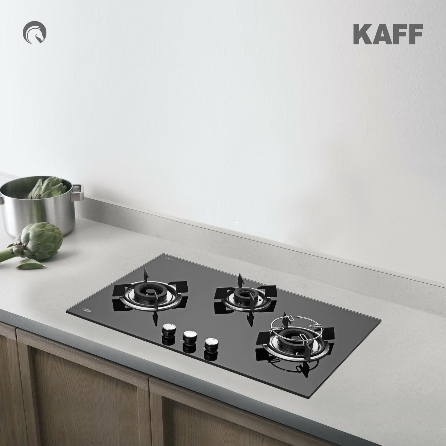 Kaff 78 cm 3 Burner Hob HBR HBR 783B