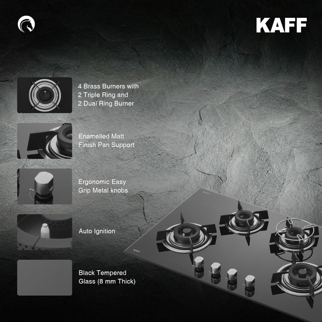 Kaff 80 cm 4 Burner Hob HBR HBR 804 A