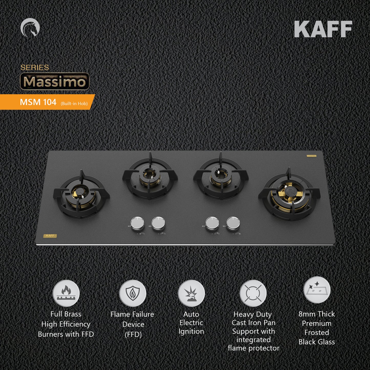 Kaff 100 cm 4 Burner Hob Massimo MSM 104X