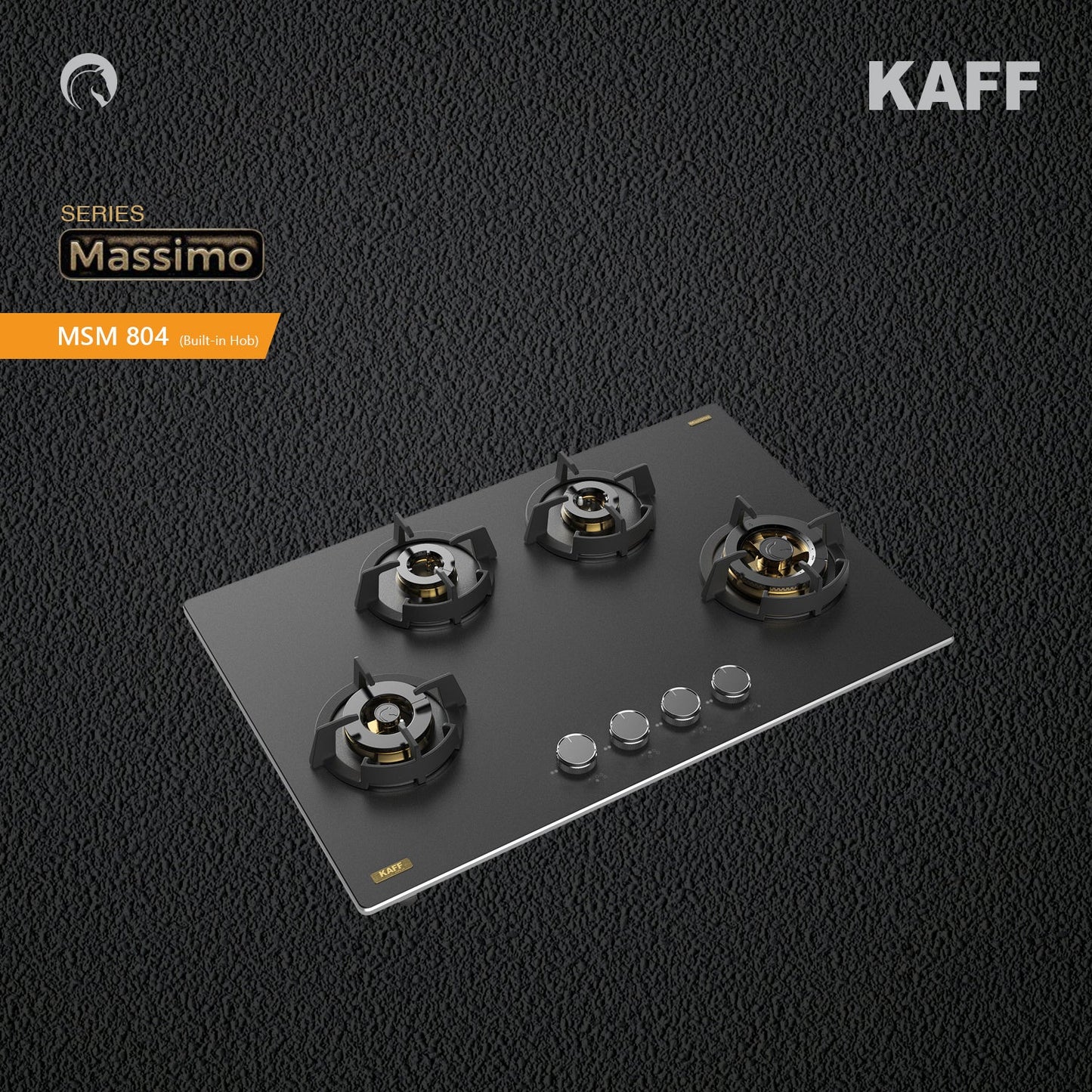 Kaff 90 cm Wall Mounted Chimney ALBURY SUPER 90 DC BLDC + Kaff 80 cm 4 Burner Hob Massimo MSM 804X