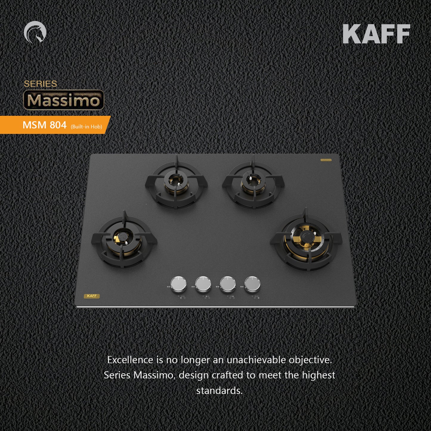Kaff 80 cm 4 Burner Hob Massimo MSM 804X