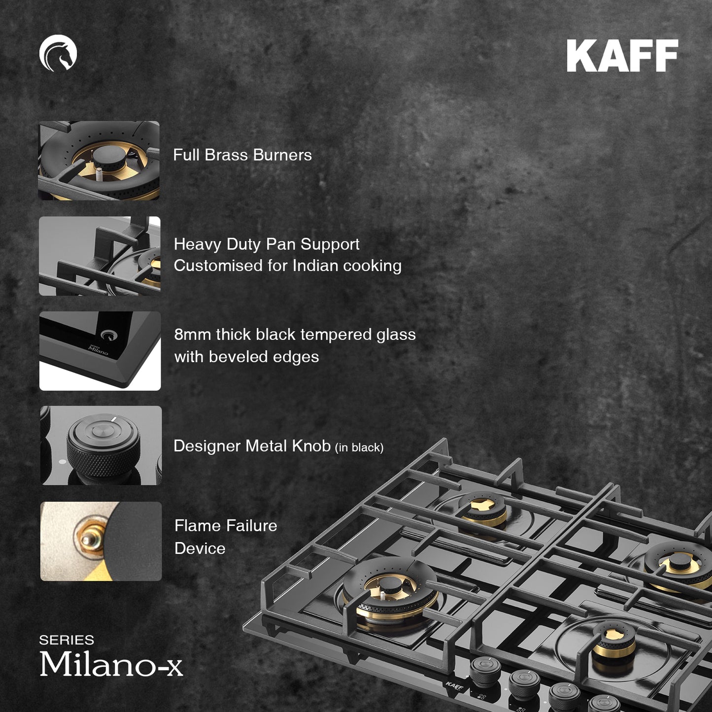 Kaff 60 cm 4 Burner Hob Milano x MFBX 604