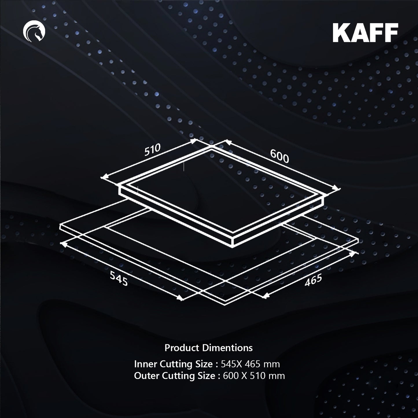 Kaff 60 cm 3 Burner Hob Novara NVH 603