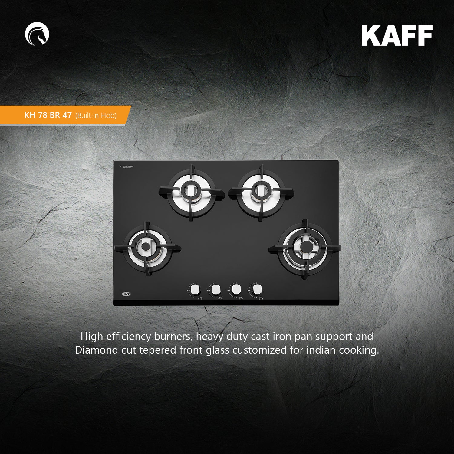 Kaff 78 cm 4 Burner Hob Premier Range KH 78 BR 47X