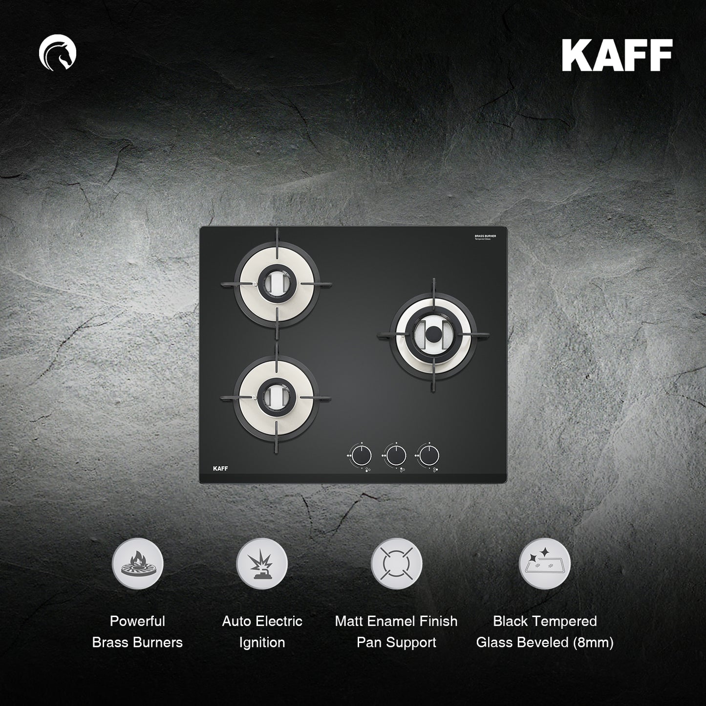 Kaff 60 cm 3 Burner Hob Versa VRH 603X