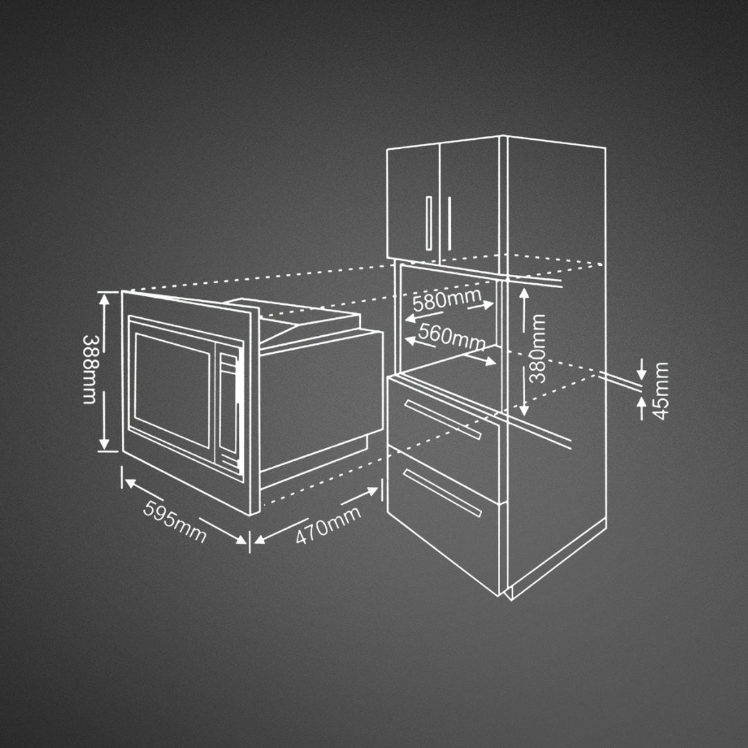 Kaff Built-In Convection Microwave KB 7A