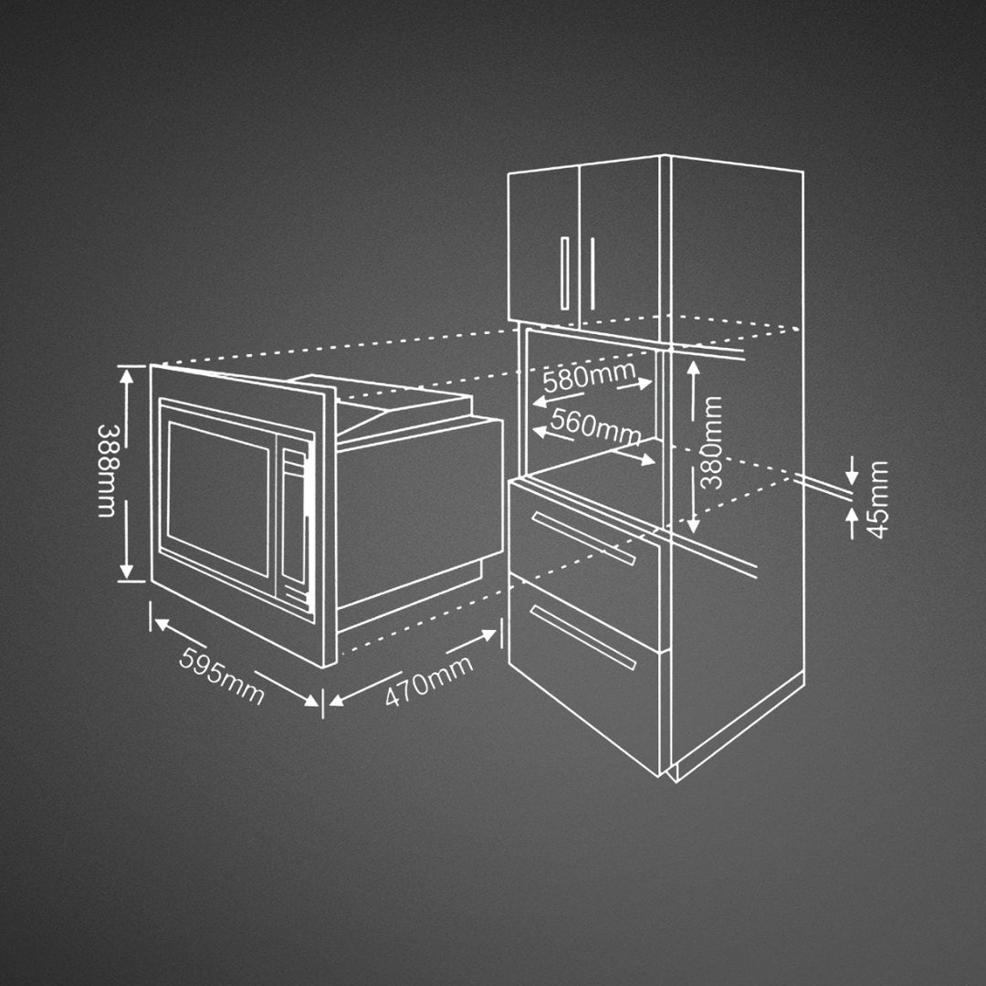 Kaff Built In Oven KOV 70 BA6 + Kaff Built-In Microwave KMW 5PJ BLK