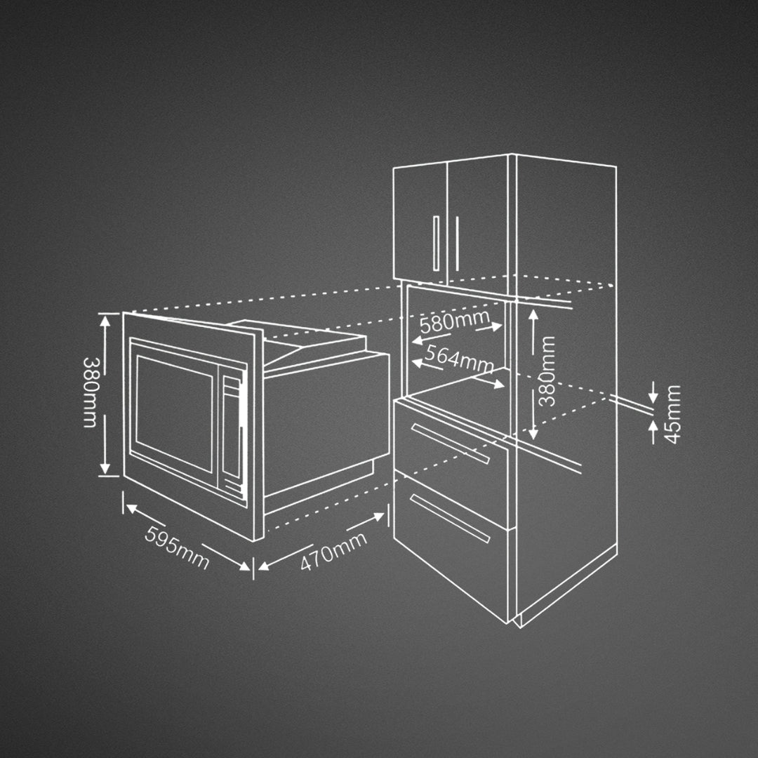 Kaff Built In Oven KOV 73 MRFT + Kaff Built-In Microwave KMW HN 6 BLK