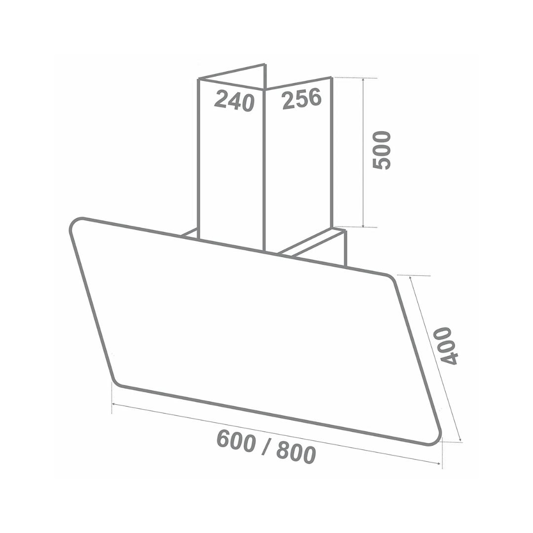 Elica 80 cm Wall Mounted Chimney Trendy Series KITTY ETB HE LTW 80 BK TC4V LED