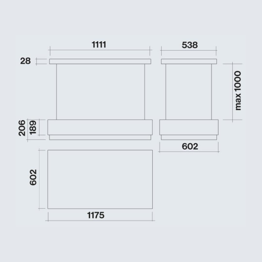 Falmec 120 cm Island Chimney Levante Fresh Series LEVANTE 120
