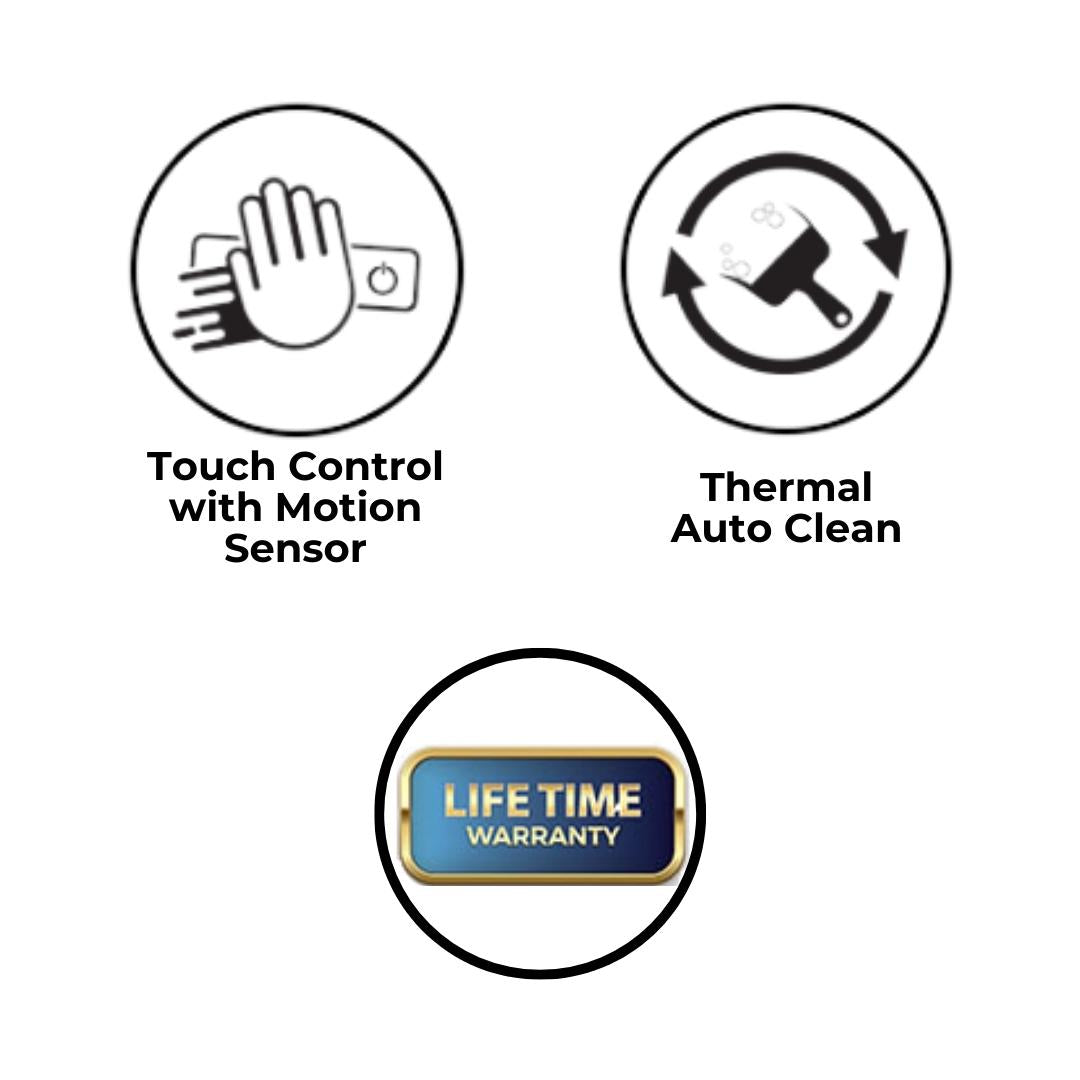 Hindware 90 cm Wall Mounted Chimney Auto Clean Hoods Series MAPLE 90 BLK