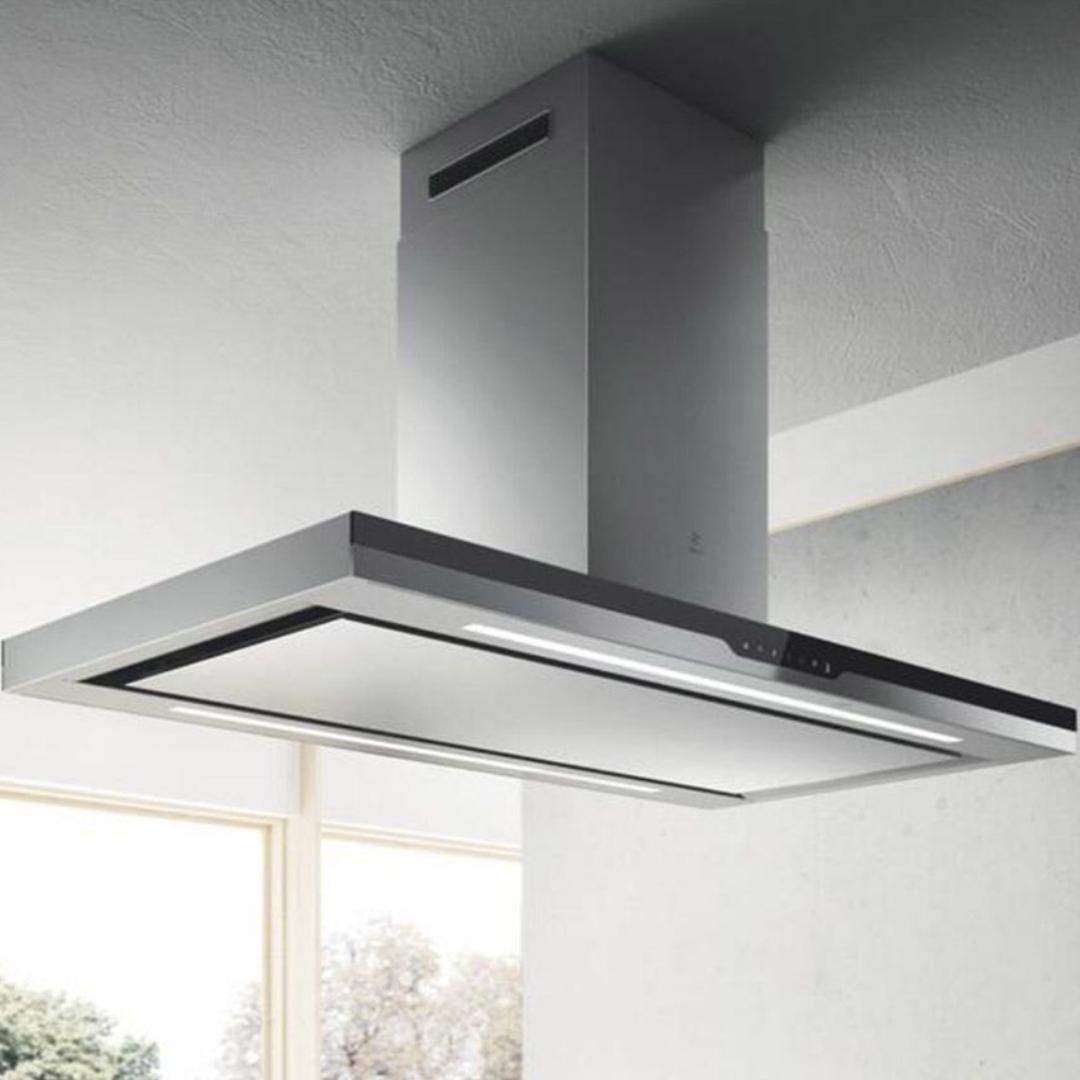 Elica 90 cm Island Chimney EDS Deep Silence Series METEORITE ISLAND EDS PLUS HE LTW 90 T4V LED