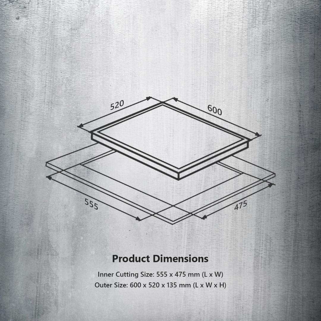 Kaff 60 cm 4 Burner Hob Alton ALN 604