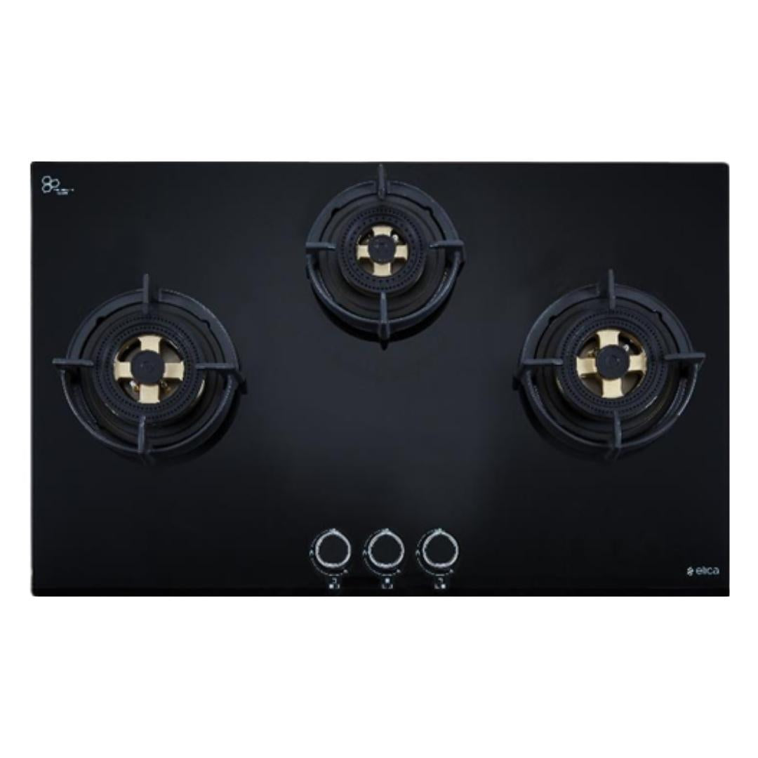 Elica 70 cm 3 Burner Hob Direct Flame Series DFS FB MFC 3B 70 DX FFD