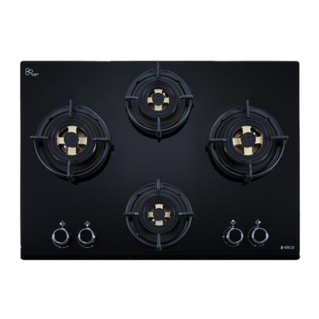 Elica 70 cm 4 Burner Hob Direct Flame Series DFS FB MFC 4B 70 DX