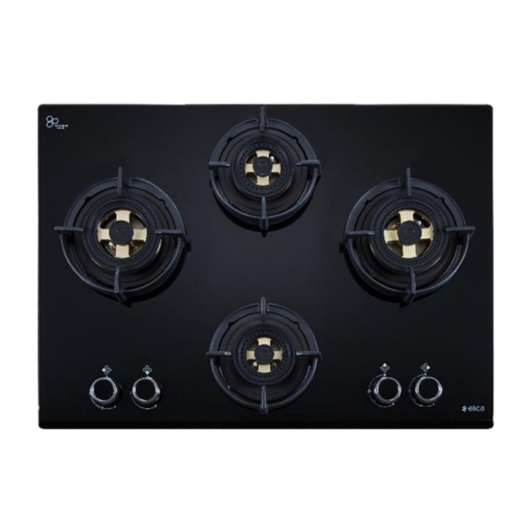 Elica 70 cm 4 Burner Hob Direct Flame Series DFS FB MFC 4B 70 DX FFD
